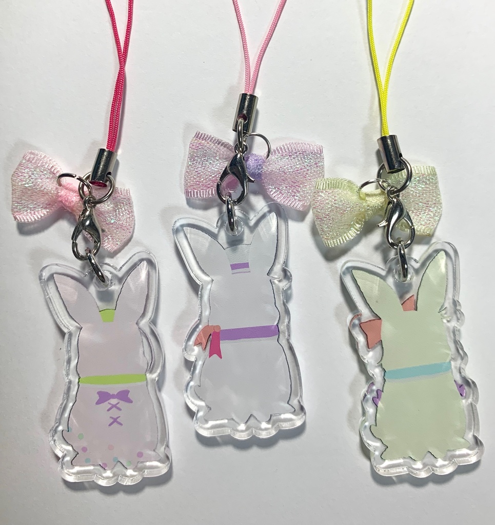 リボンのうさぎアクキー