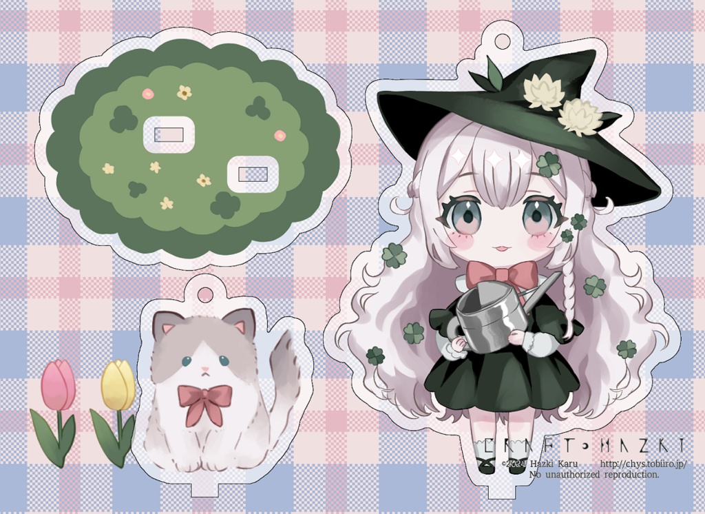 四葉魔女と猫のアクリルフィギュア