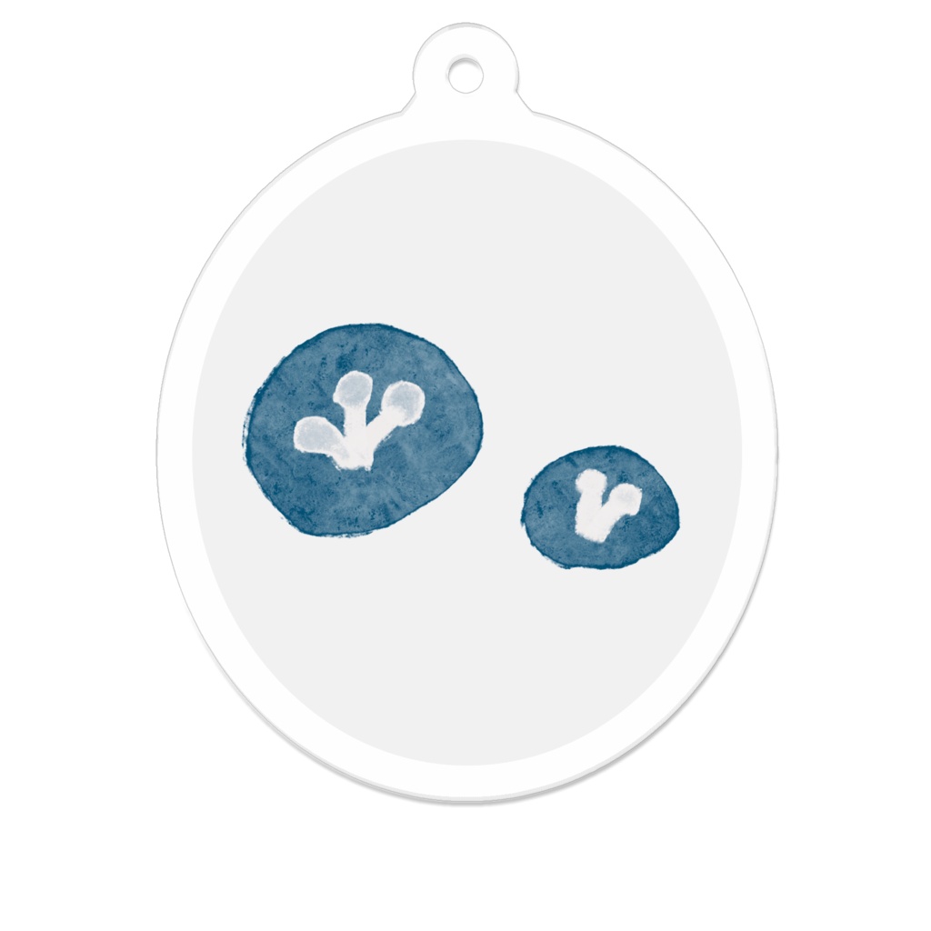 レトロフラワー ・ブルー ーアクキーー