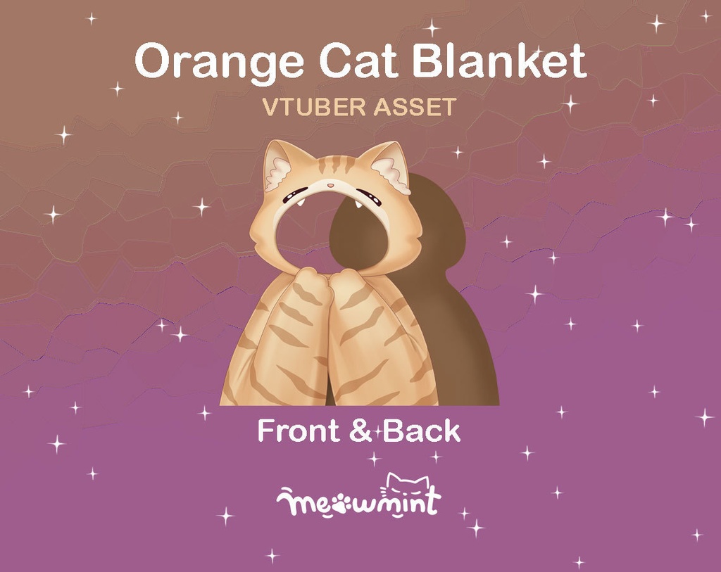 Orange Cat Blanket 猫の毛布 - Vtuber asset