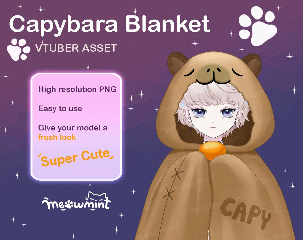 Capybara Blanket カピバラ毛布 - Vtuber asset