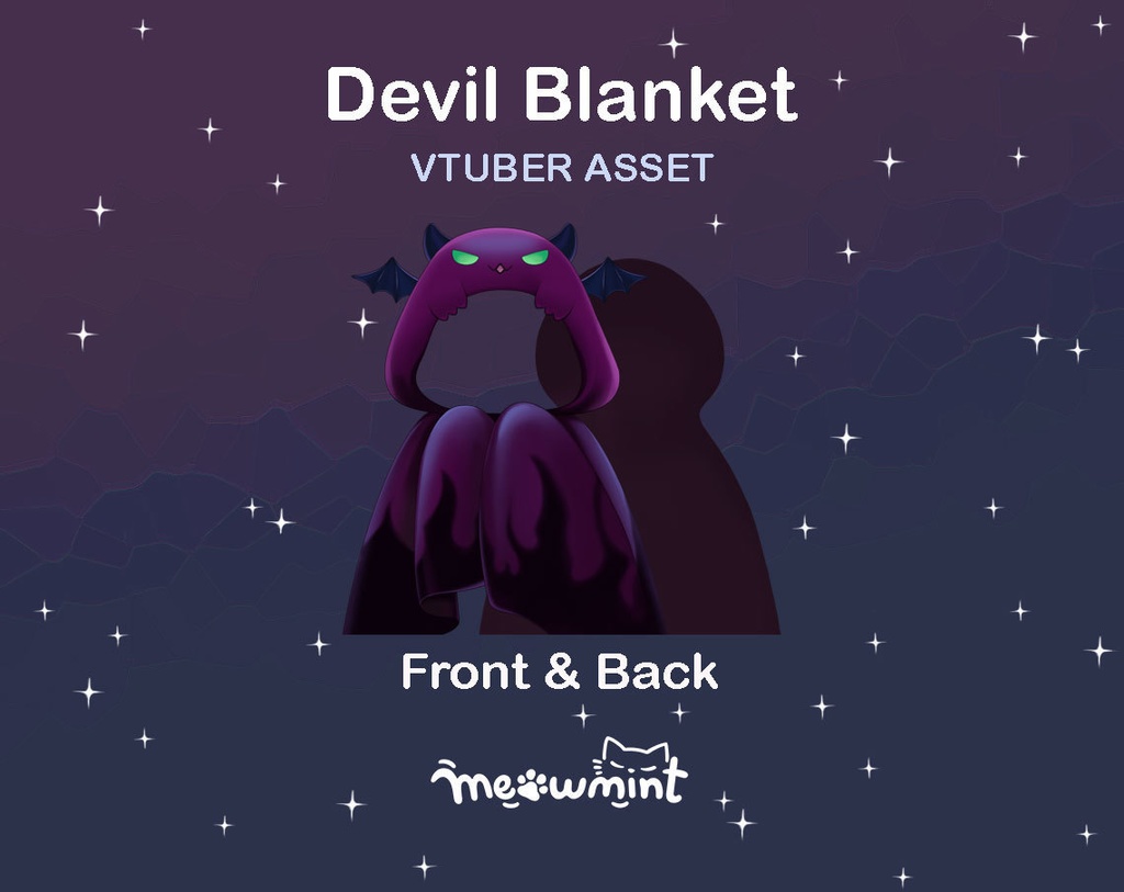 Cute Devil Blanket かわいい悪魔の毛布 - Vtuber asset