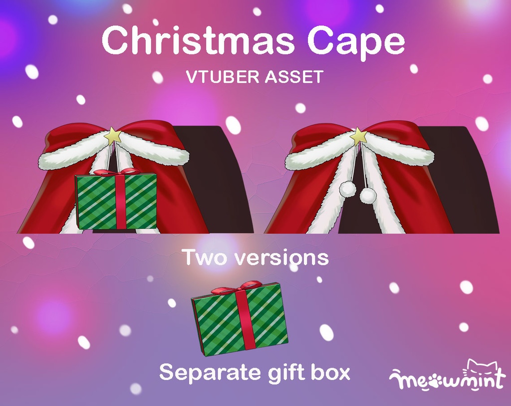 [Vtuber素材] [クリスマス] Christmas Cape for Vtuber - meowmint - BOOTH