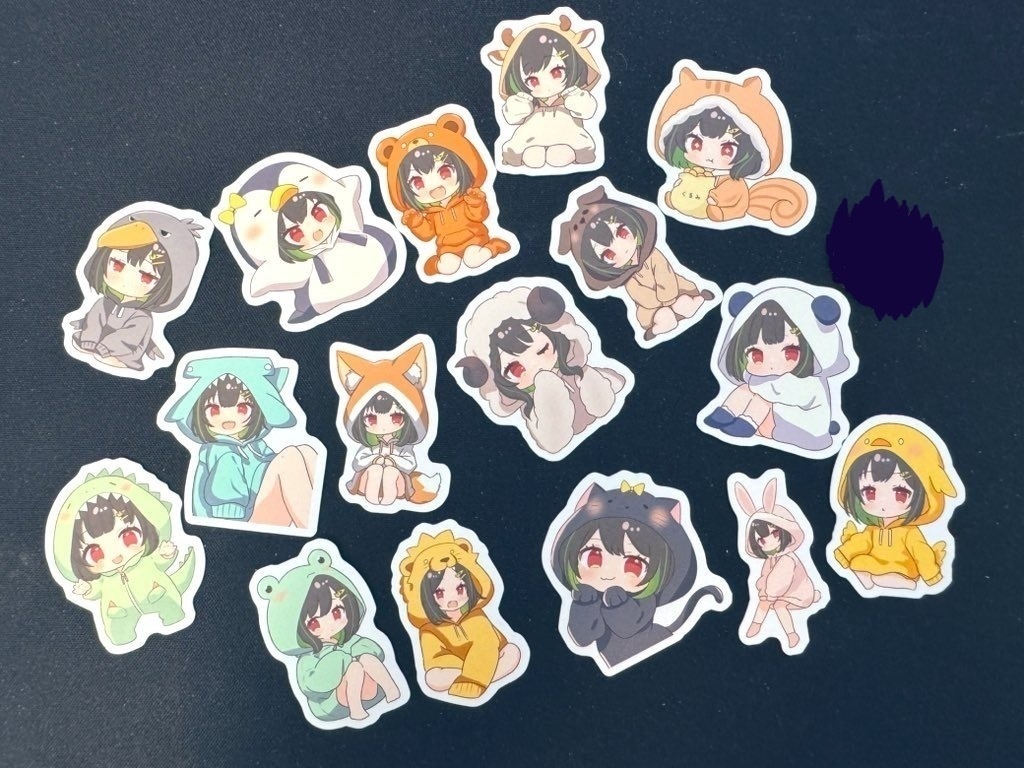 けろうさぎ。パーカーシリーズ(ステッカー)