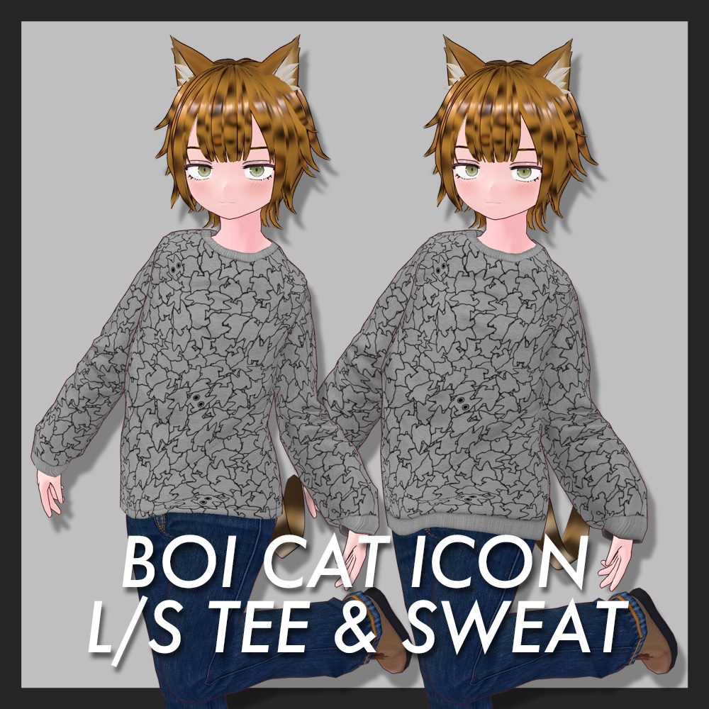 BOI CAT ICON L/S TEE & SWEAT