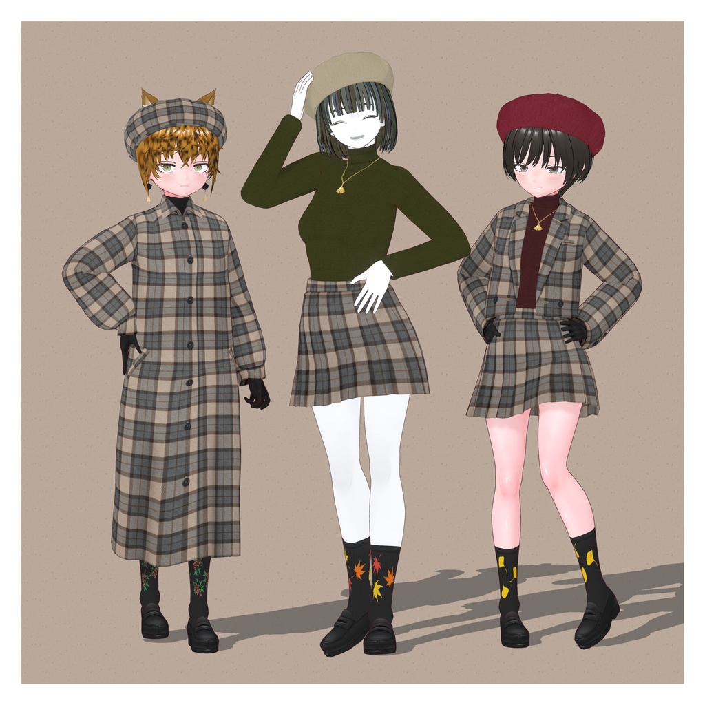 Autumn/Winter Tartan Outfit Set