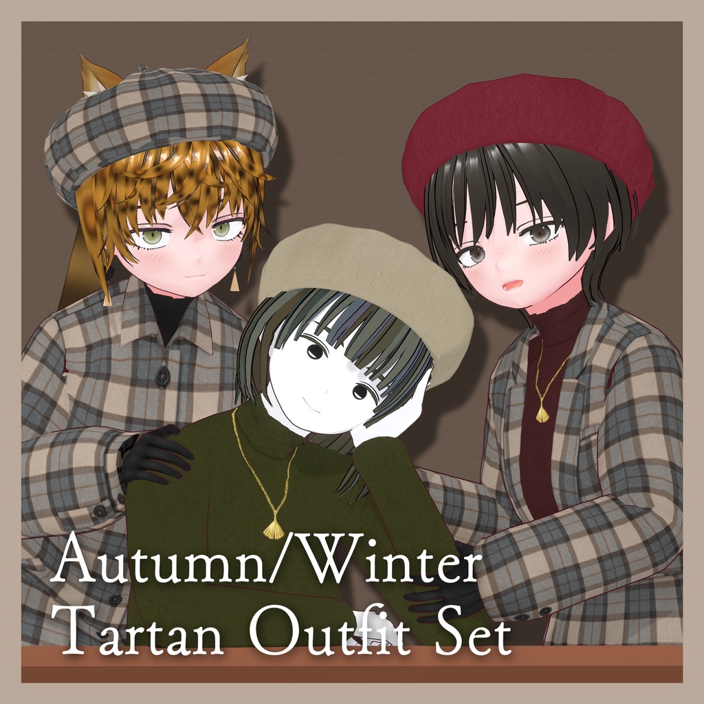 Autumn/Winter Tartan Outfit Set