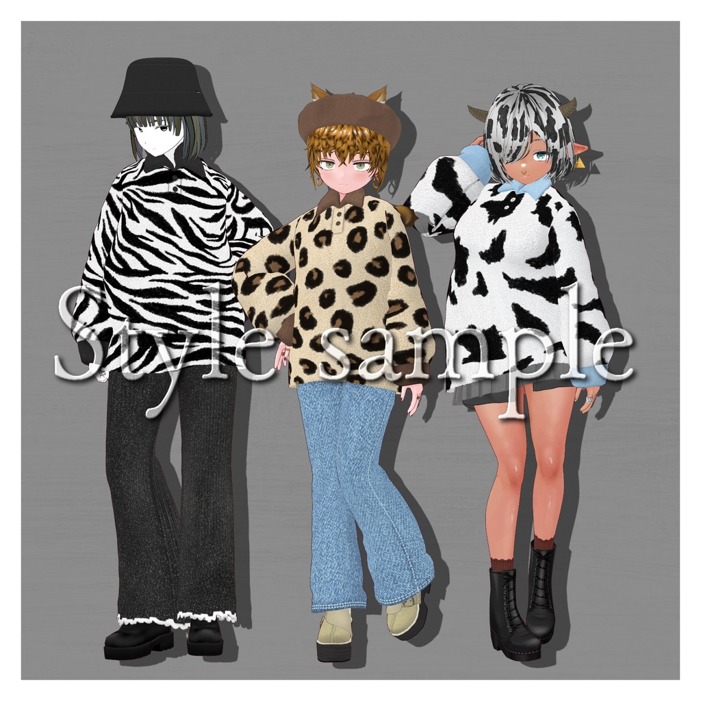 アニマルボアフリースプルオーバー