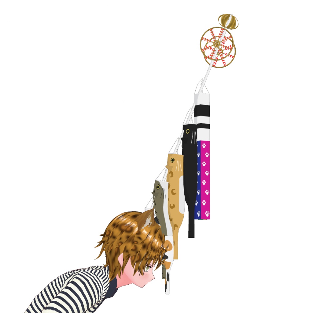 ねこいのぼり / cat-carp streamer