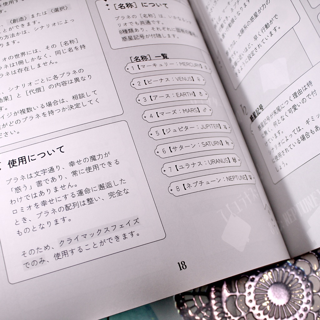 【書籍版】『惑う書とロミオのTRPG』ルールブック:RULE BOOK