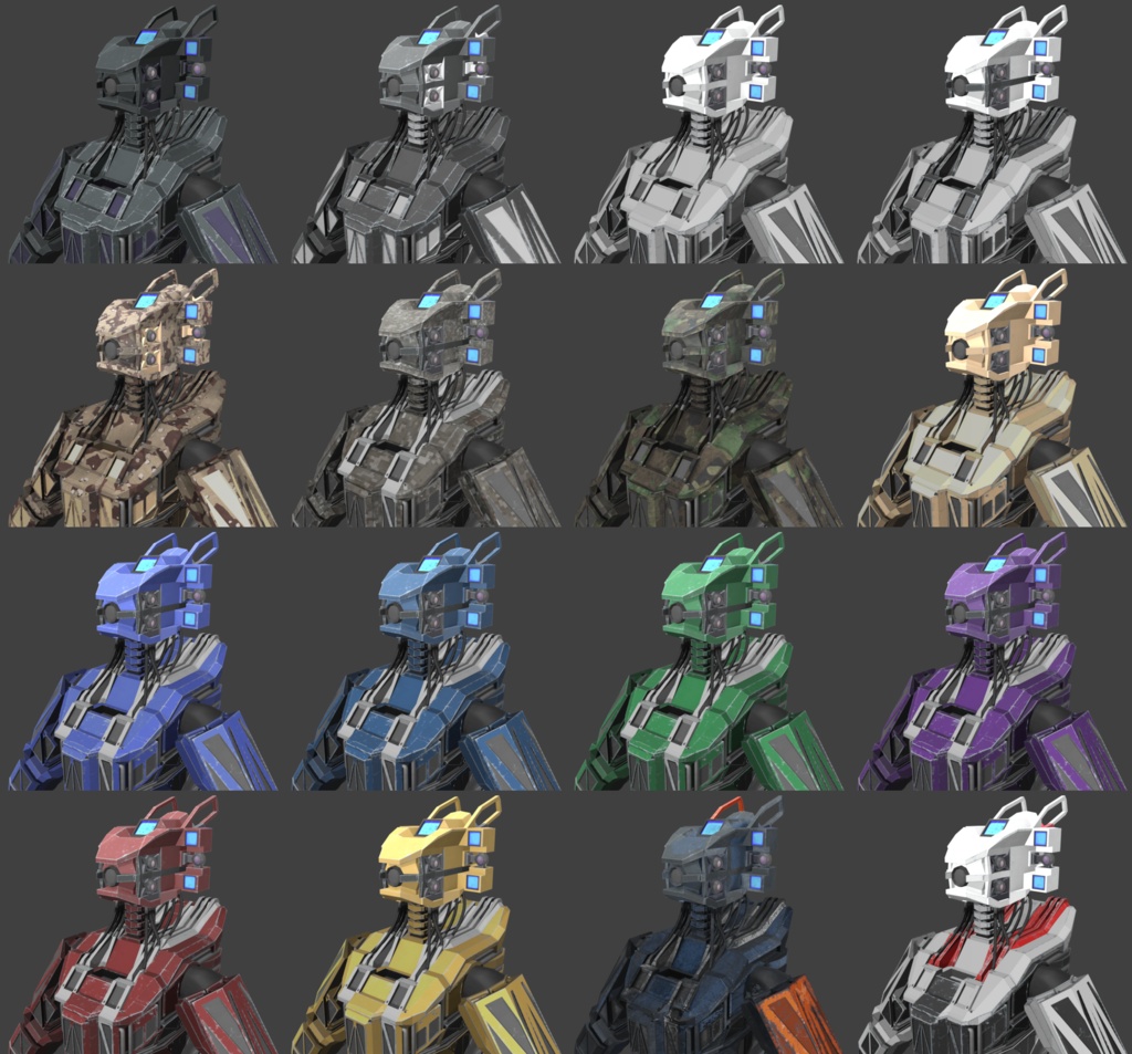 高フルトラ適正 VRChat用汎用人型ロボットアバター『フルアクティブ NS-Mk5』VRM対応