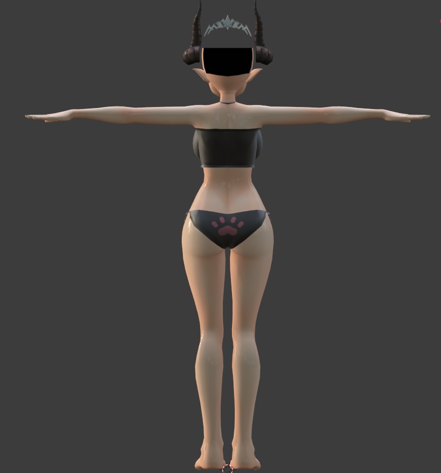 ぱる屋様 オリジナル3Dモデル『シルヴィア』対応ねこランジェリー