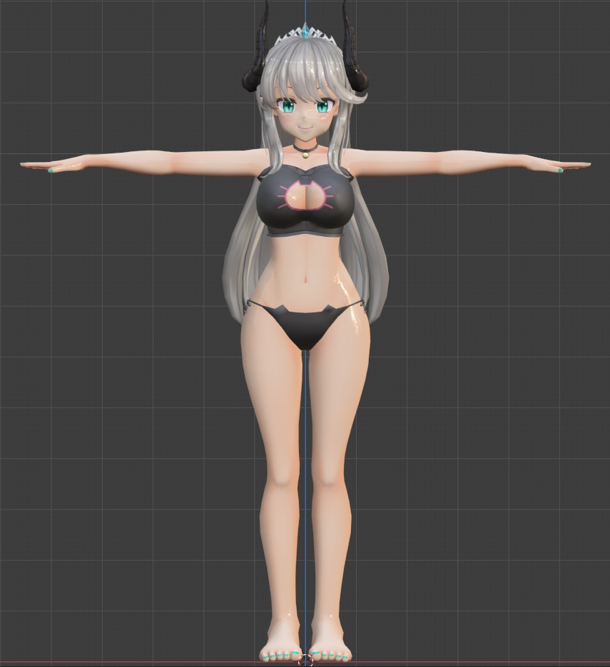 ぱる屋様 オリジナル3Dモデル『シルヴィア』対応ねこランジェリー