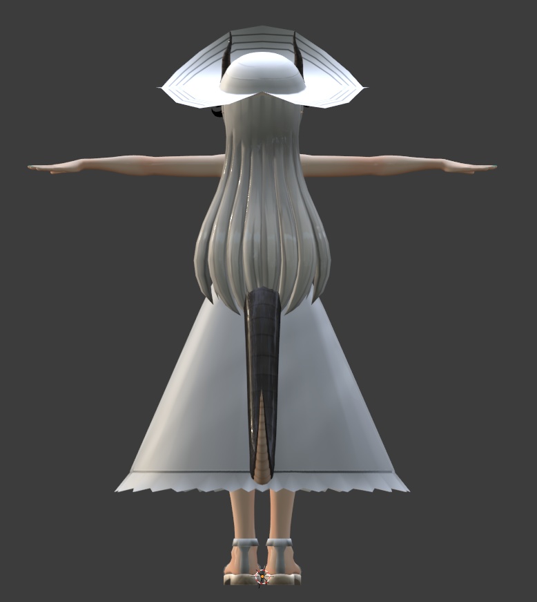 ぱる屋様 オリジナル3Dモデル『シルヴィア』対応白ワンピース