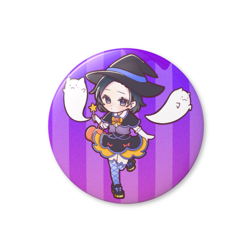 ミニキャラ缶バッジ(魔女っ子)