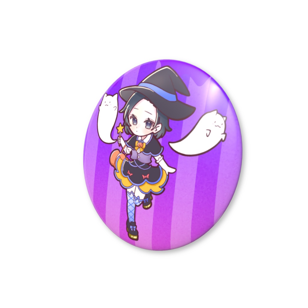 ミニキャラ缶バッジ(魔女っ子)
