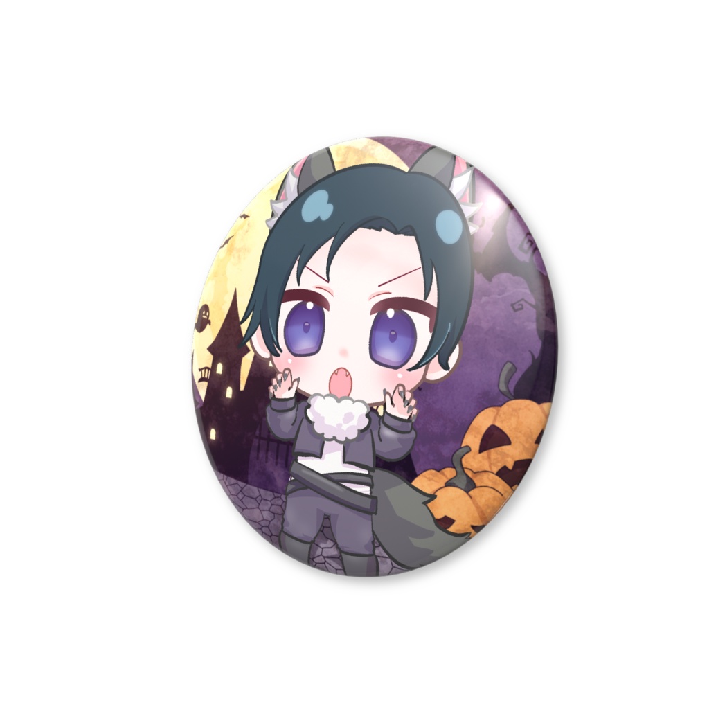 ミニキャラ缶バッジ(オオカミ男)