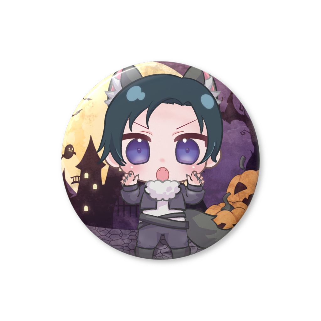 ミニキャラ缶バッジ(オオカミ男)