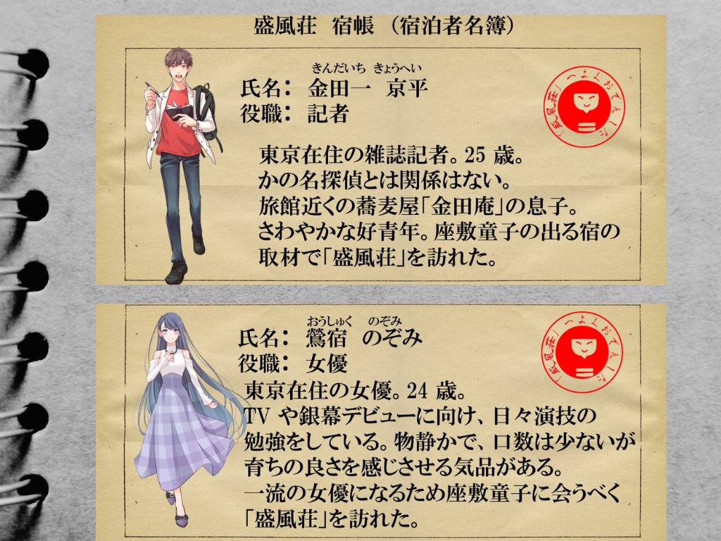 マーダーミステリー「盛風荘の殺人」