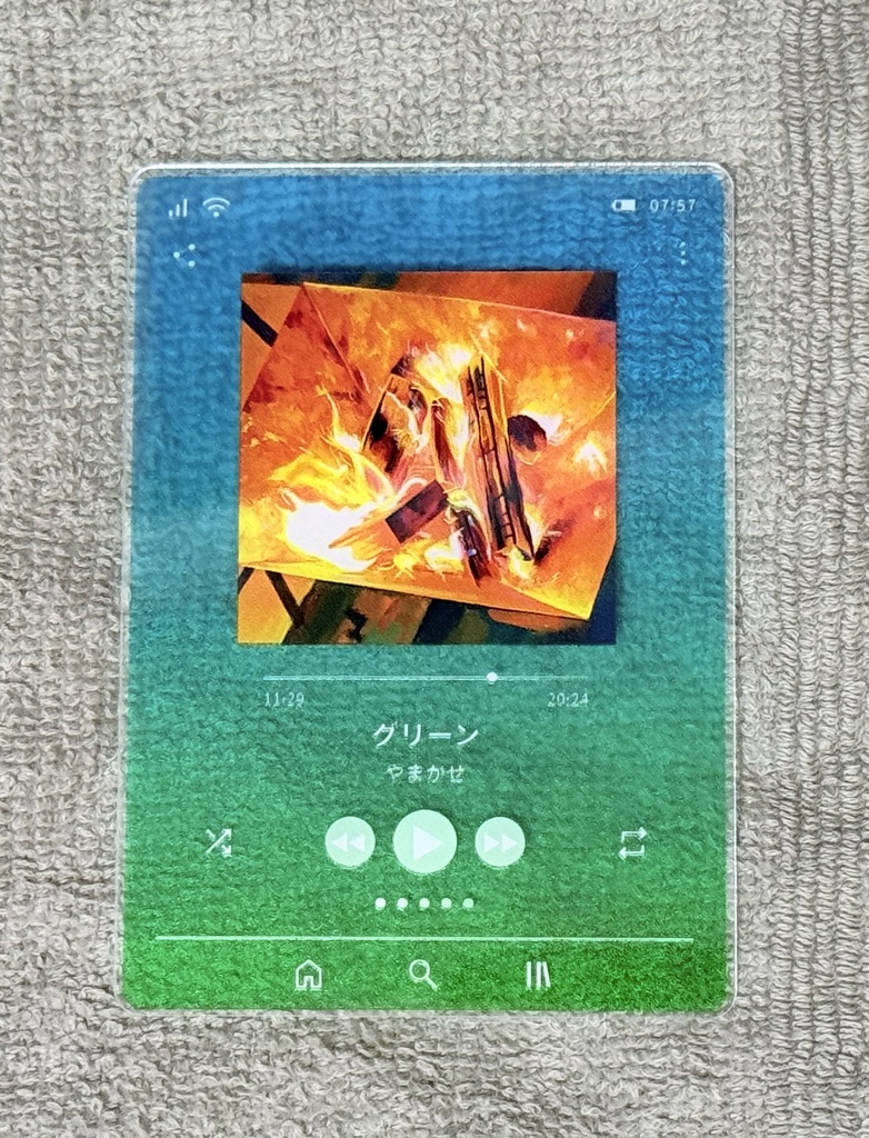 ミュージックアクリルカード「グリーン」