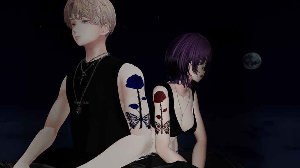 tatto【薔薇】【蝶】