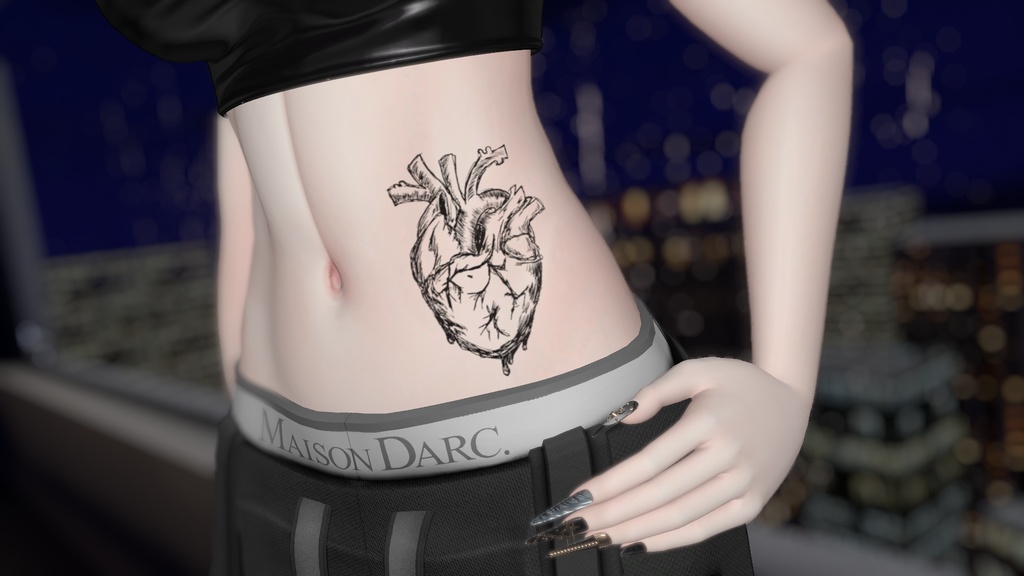 心臓tattoo(服ペイント)