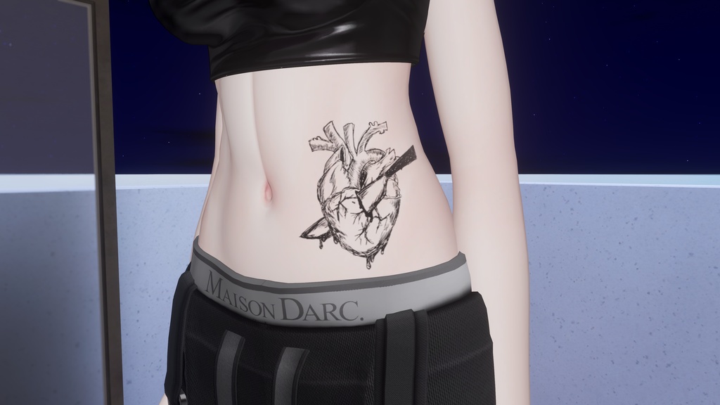 心臓tattoo(服ペイント)