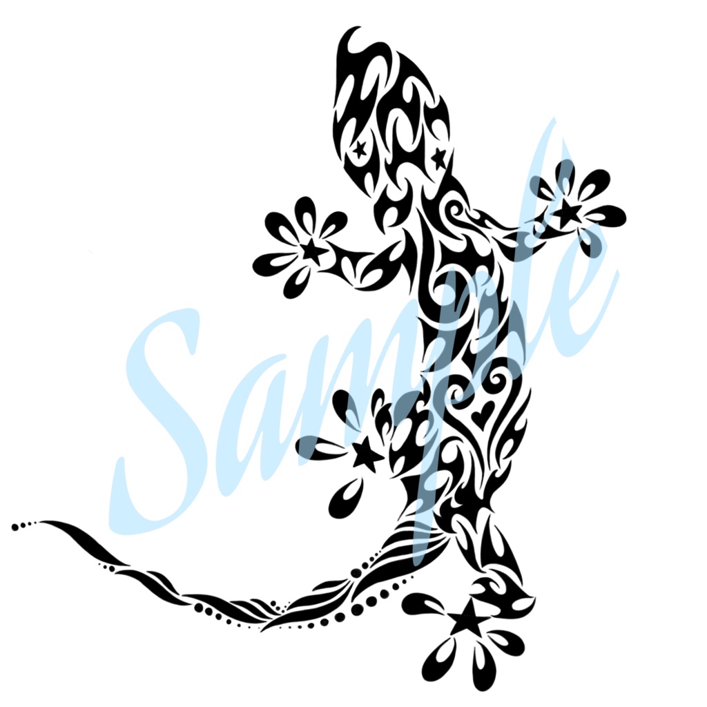 ヤモリと薔薇 tattoo