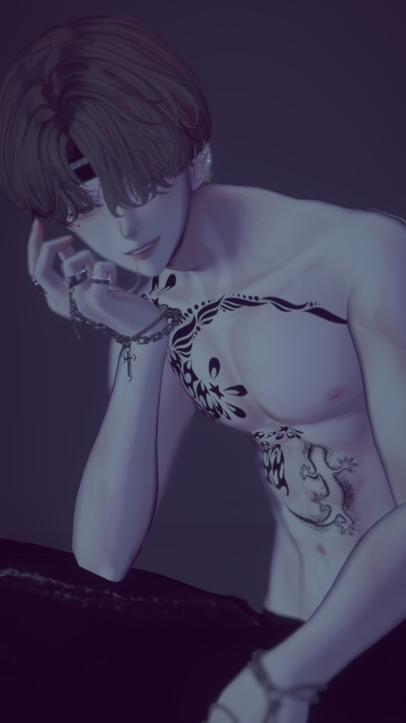 ヤモリと薔薇 tattoo