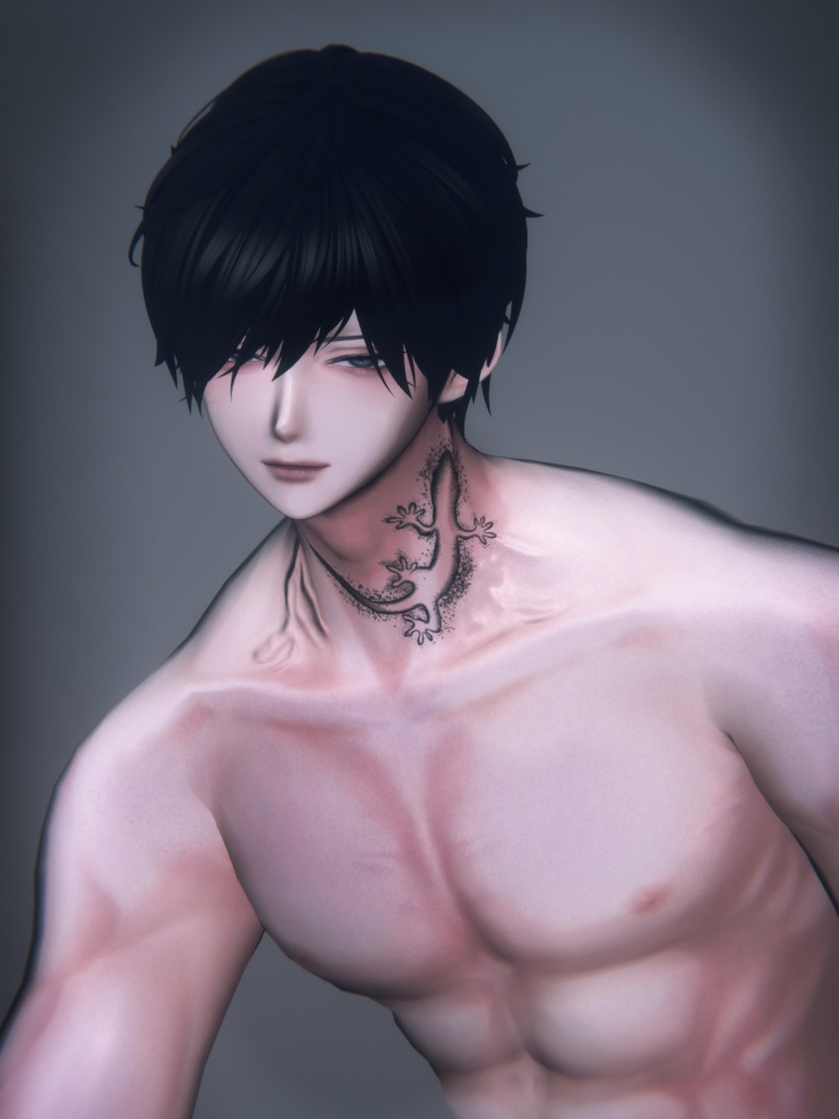 ヤモリと薔薇 tattoo