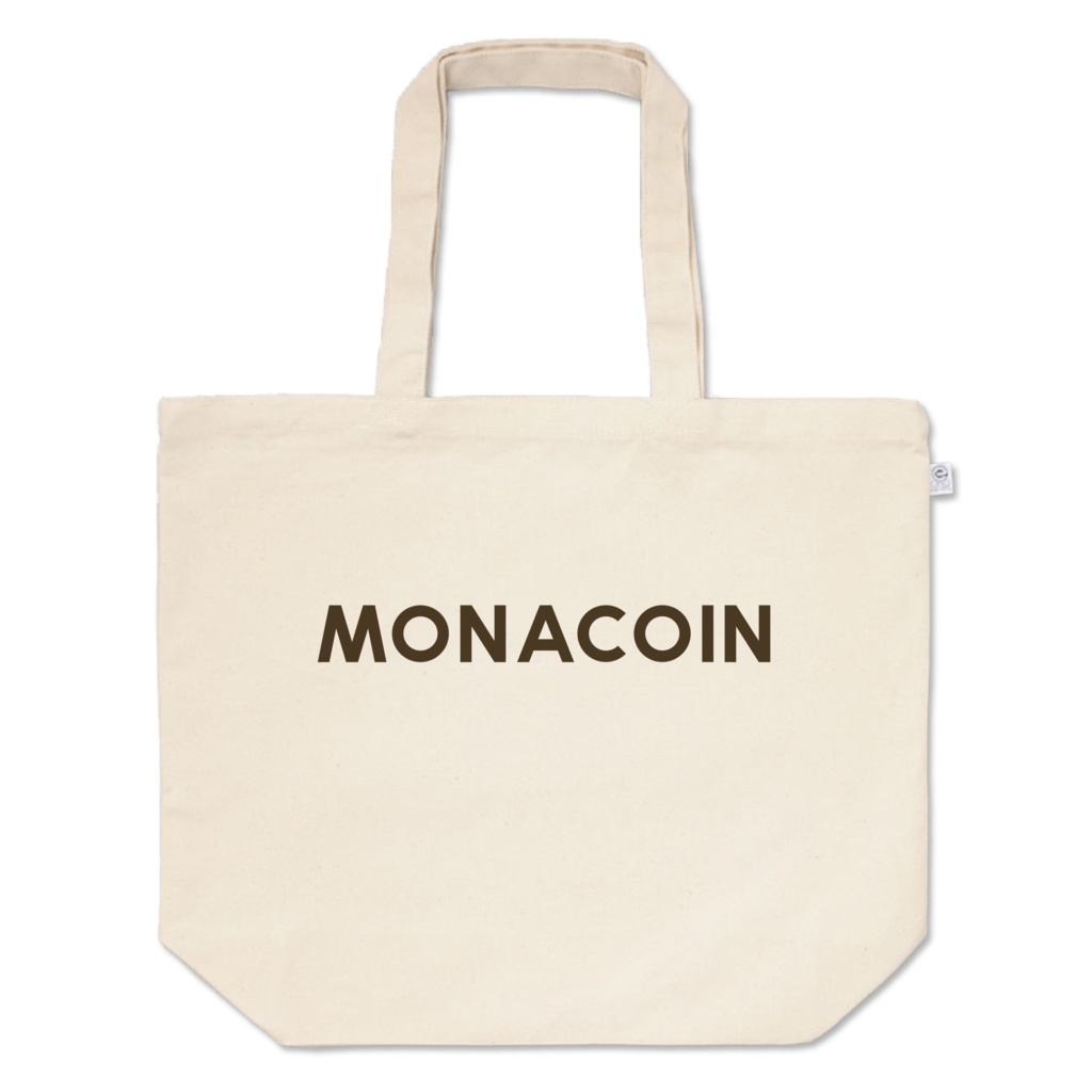 トートバッグ L モナコイン 文字のみ メダル色
