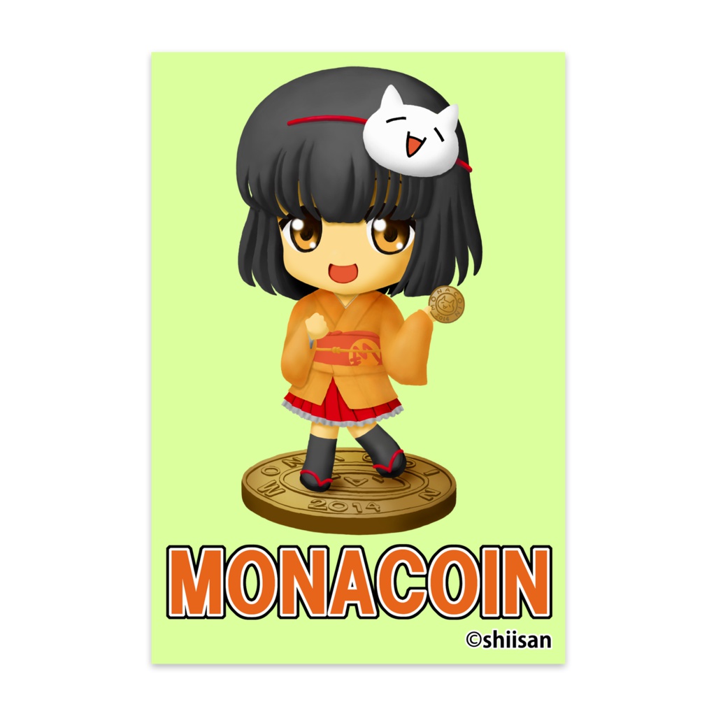 ポストカード ねんどろいど風モナコインちゃん