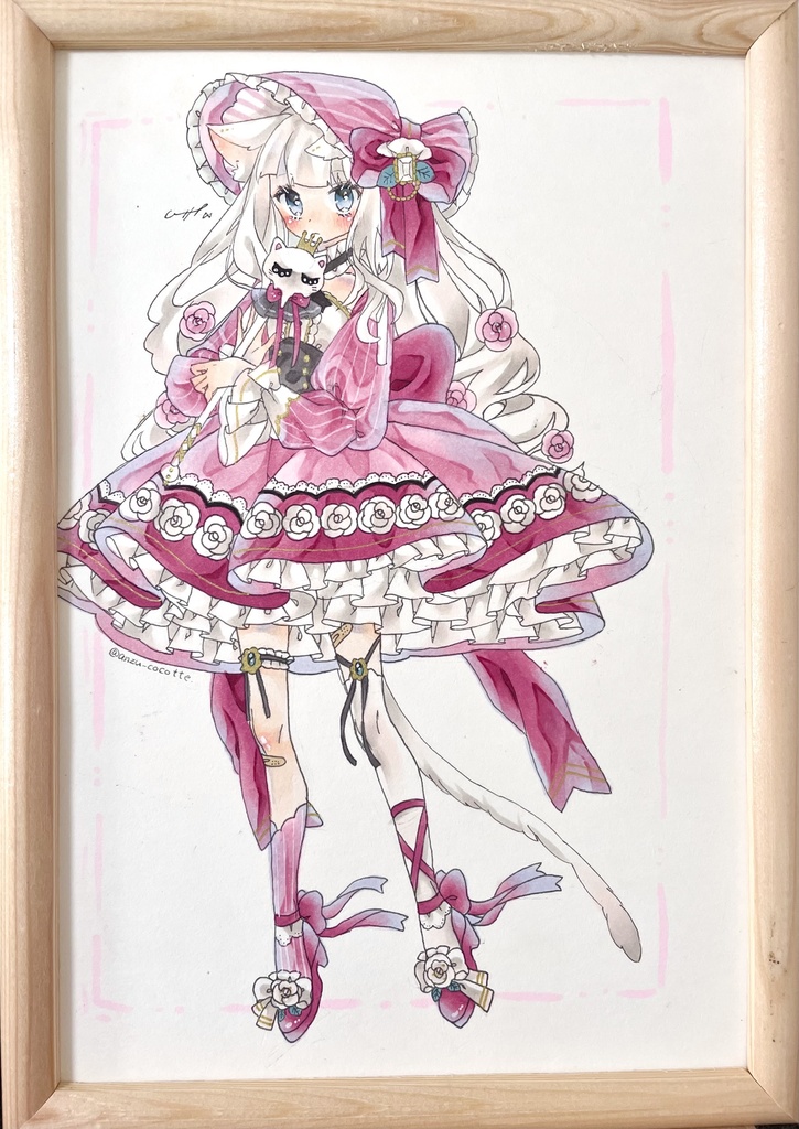 原画 ( 花と少女 )
