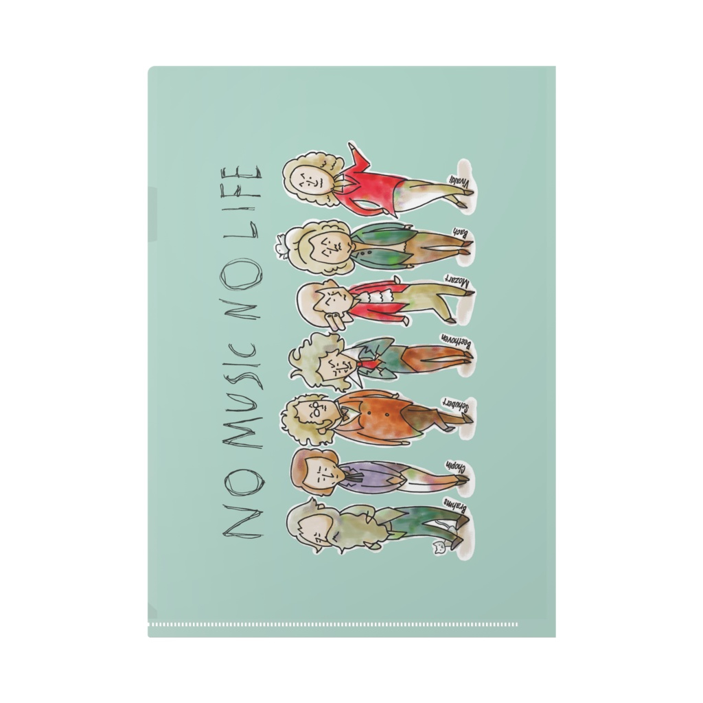 音楽室の巨匠クリアファイル(A4)