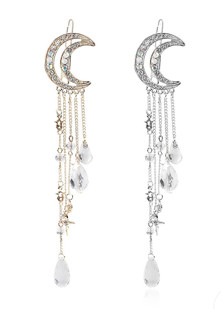 月と星と雫のチェーンヘアアクセサリー Arice R Booth