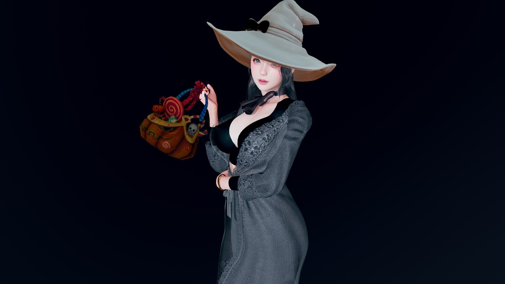 Karlene Halloween Witch (Honey Select 2/HS2/AI Character Card)