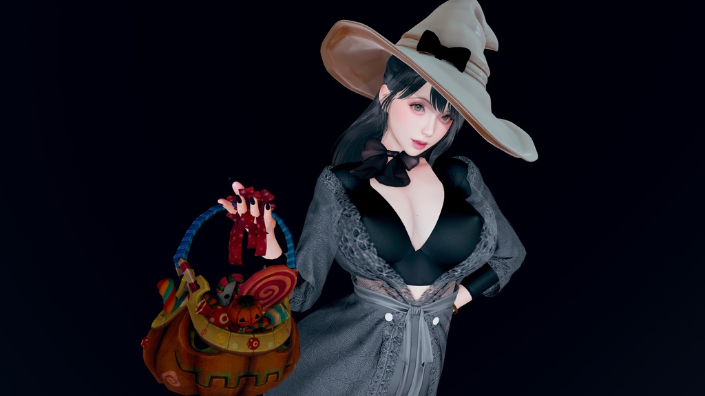 Karlene Halloween Witch (Honey Select 2/HS2/AI Character Card)