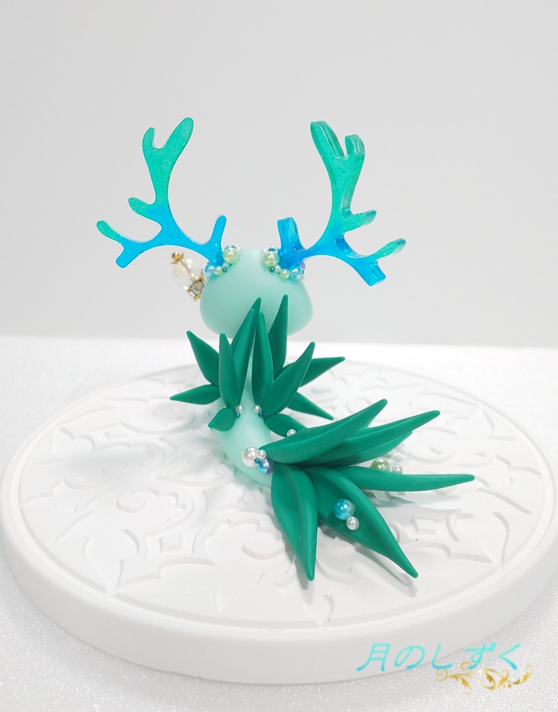 ㉕ 角ドラゴン(ライトブルー×エメラルド)