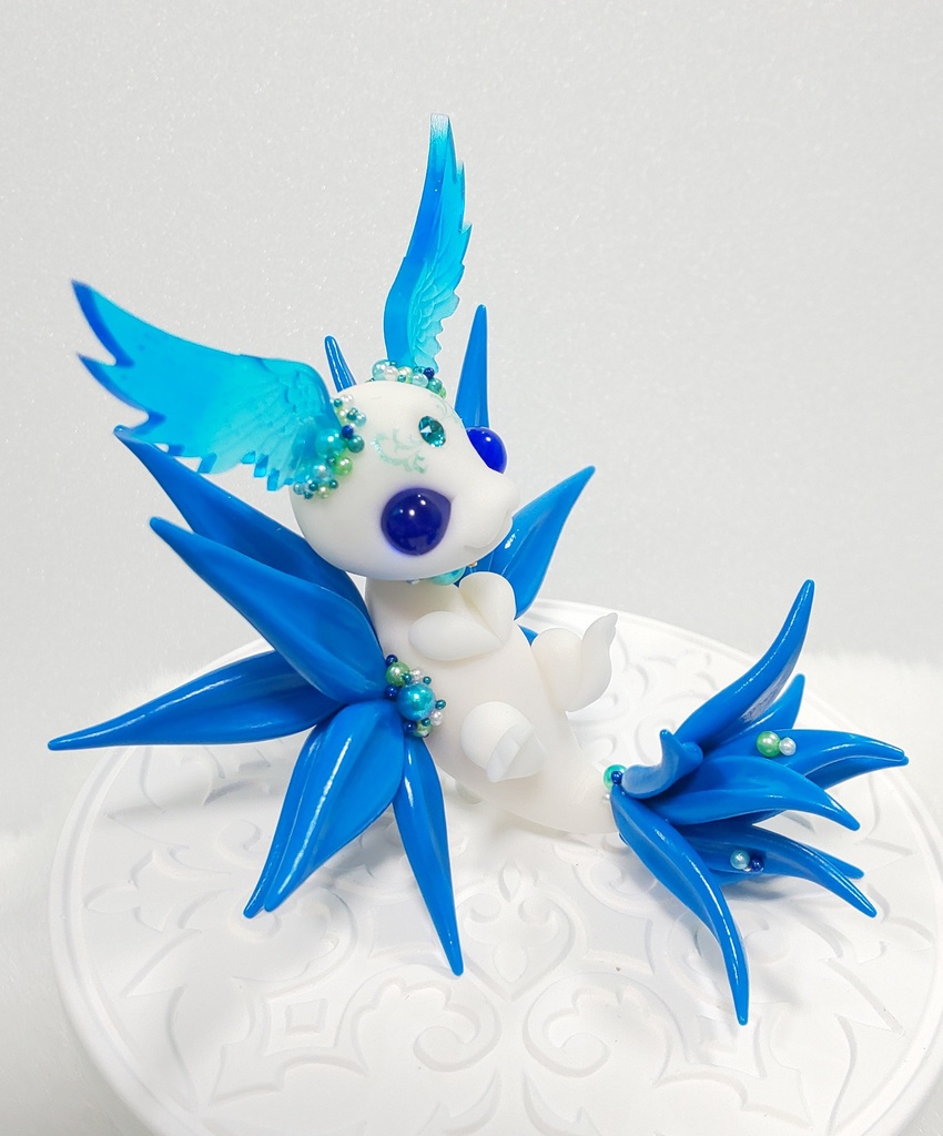 ㊱羽耳ドラゴン(仰向け)(ブルー)