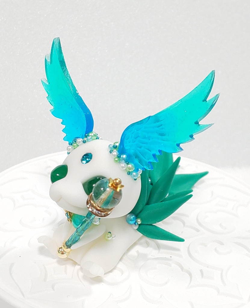 ㊻羽耳ドラゴン(ホワイト×エメラルド)