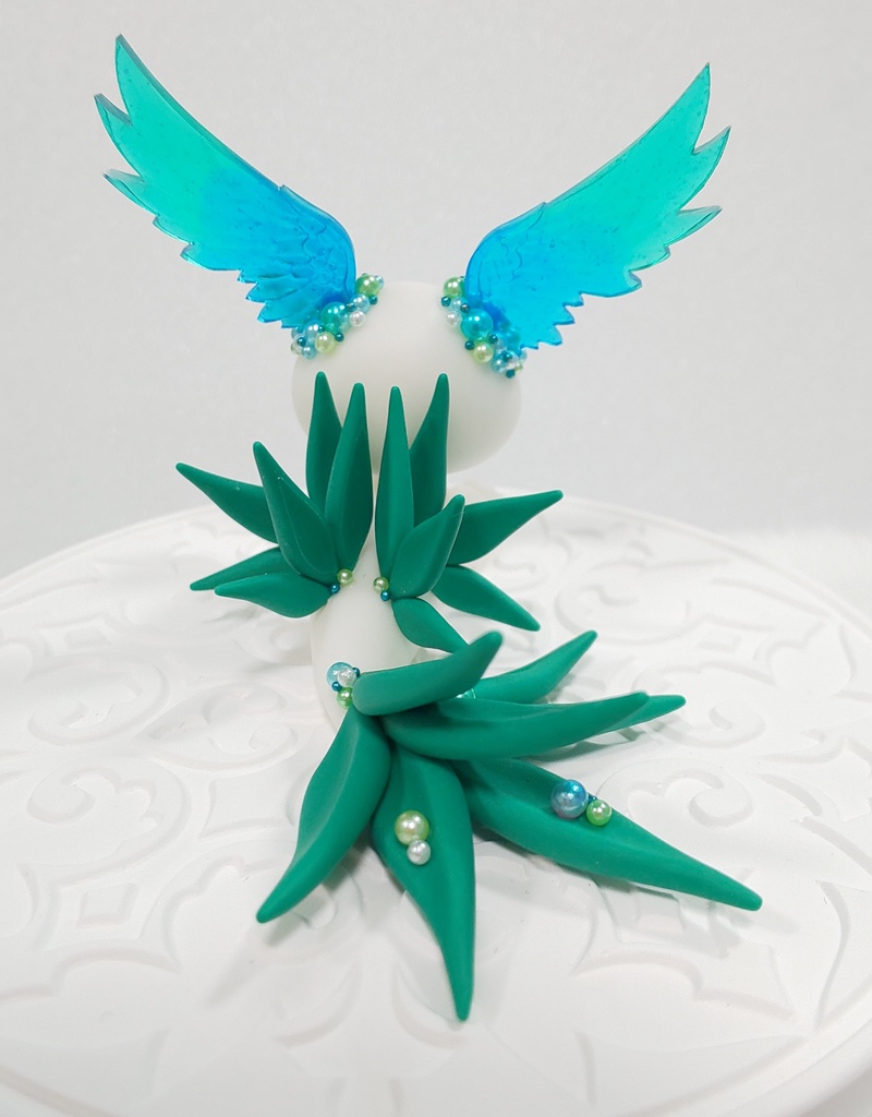 ㊻羽耳ドラゴン(ホワイト×エメラルド)