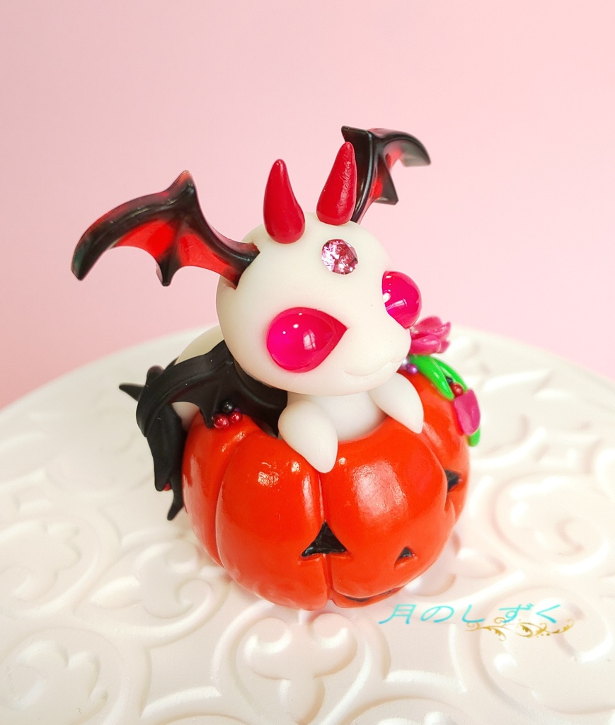 【60】ハロウィン限定!! ちびドラゴン in ジャックオランタン(レッド)