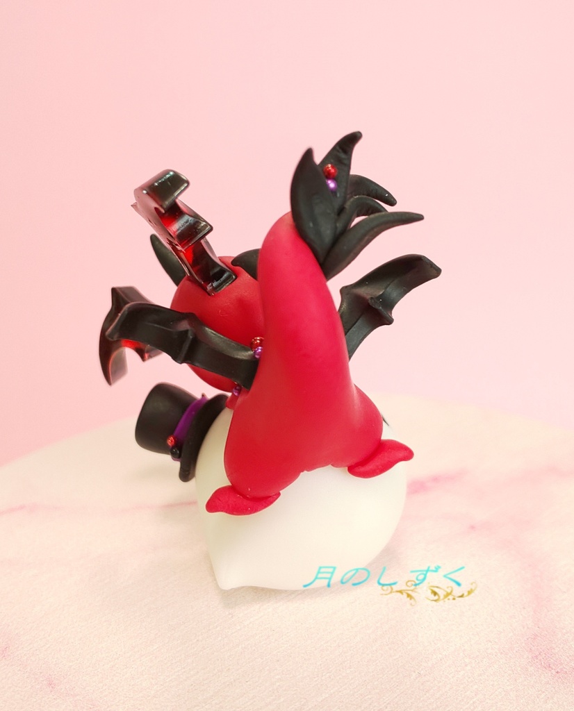 【65】ハロウィン限定!! マシュマロお化けにしがみつくちびドラゴン(レッド)