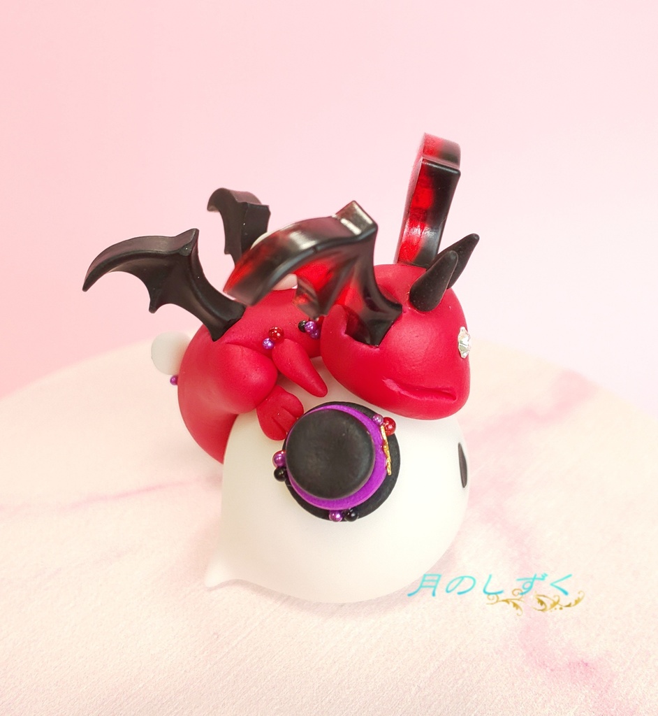 【66】ハロウィン限定!! マシュマロお化けの上で眠るちびドラゴン(レッド)