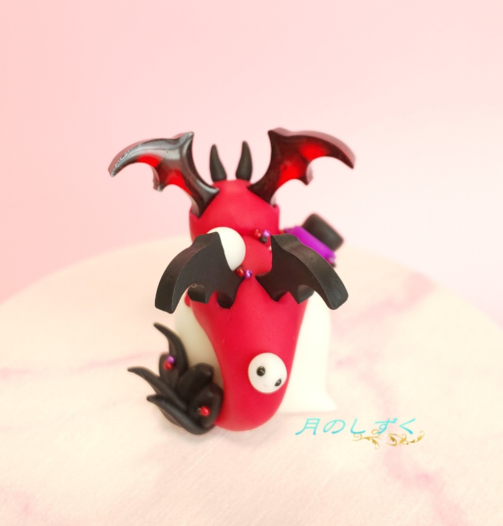 【66】ハロウィン限定!! マシュマロお化けの上で眠るちびドラゴン(レッド)