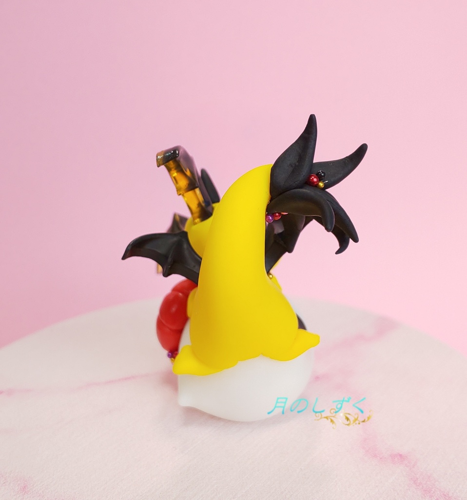 【68】ハロウィン限定!! マシュマロお化けにしがみつくちびドラゴン(イエロー)