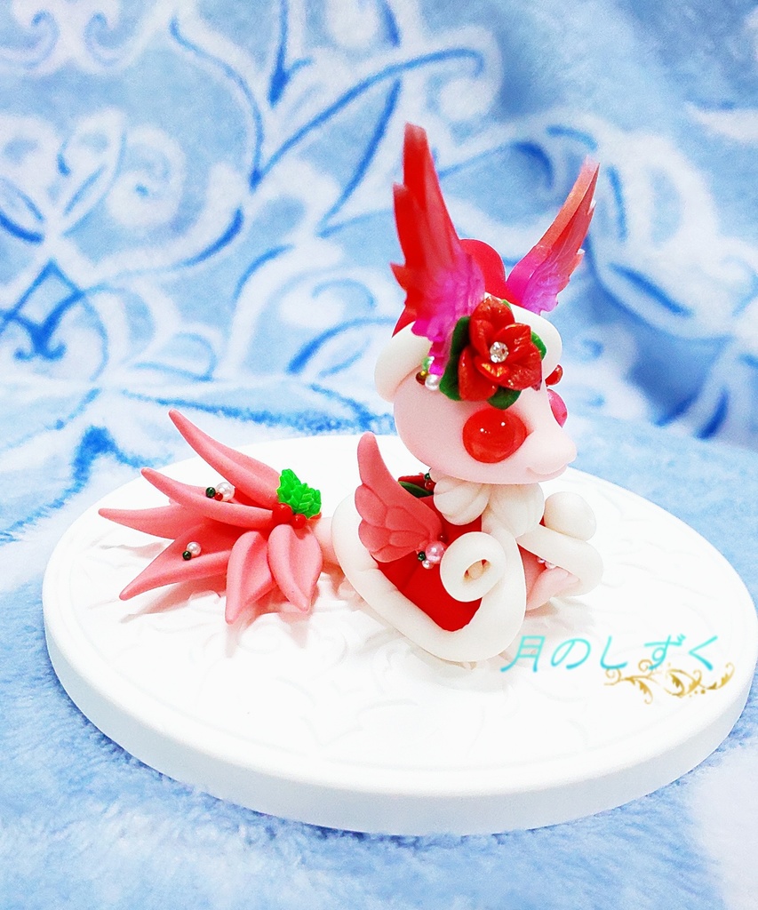 【76】クリスマス限定!! サンタ姿のお座り羽耳ドラゴン