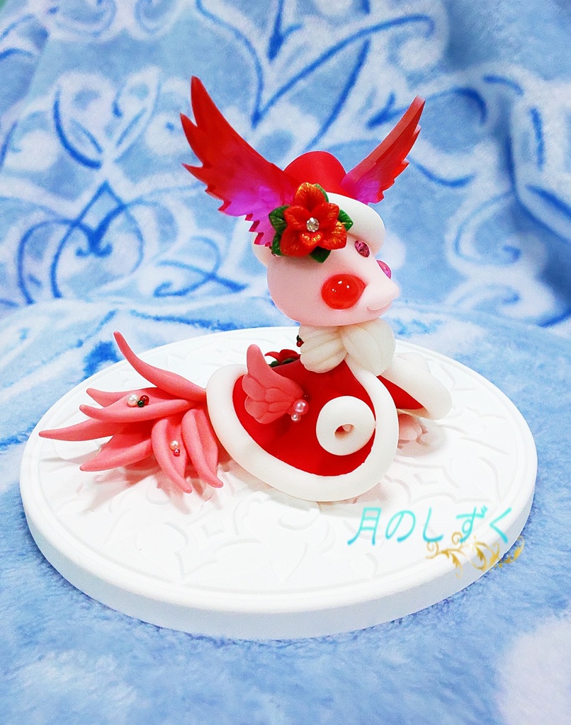 【77】クリスマス限定!! サンタ姿の羽耳ドラゴン(立ち姿)