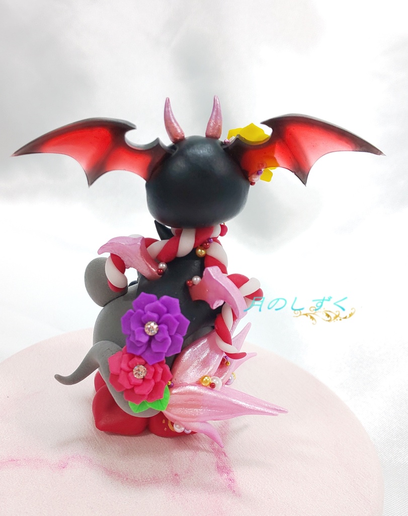 【85】お正月限定!! 干支ねずみに乗る悪魔ドラゴン(パールピンク)