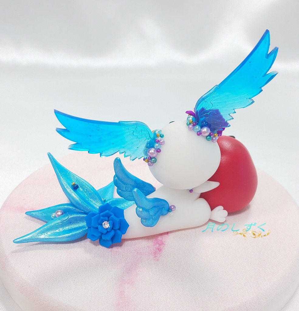 【89】お正月限定!! ダルマにしがみつく羽耳ドラゴン(パールブルー)